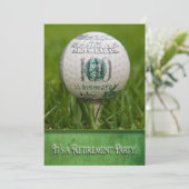 Invitation Thème de golf de la partie de retraite (Debout devant)