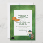 Invitation Thème de golf de la partie de retraite (Dos)