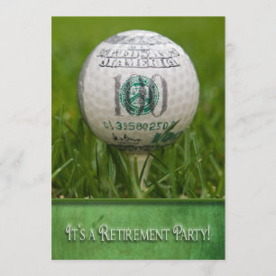 Invitation Thème de golf de la partie de retraite