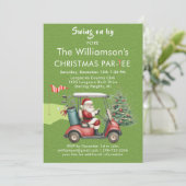 Invitation Thème de golf de Noël Fête Par-Tee (Debout devant)