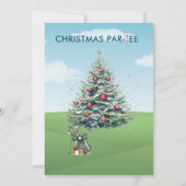 Invitation Thème de golf de Noël Fête Par-Tee (Dos)