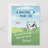 Invitation Thème de golf Dernier Swing personnalisé Bachelor (Dos)