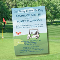 Thème de golf Dernier Swing personnalisé Bachelor 