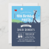 Invitation Thème de golf Extérieur 40e anniversaire fête (Devant)