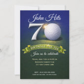 Invitation Thème de golf pour 70e anniversaire  (Devant)