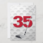 Invitation Thème de golf pour la fête des 35 ans (Devant)