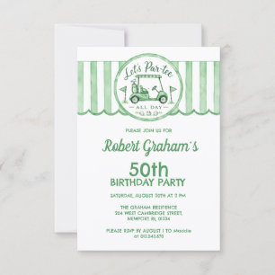 Invitation Thème de golf pour une fête d'anniversaire abordab