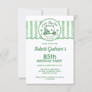Invitation Thème de golf pour une fête d'anniversaire abordab