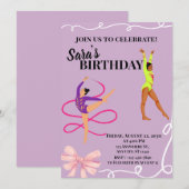Invitation Thème de gymnastique (Devant / Derrière)