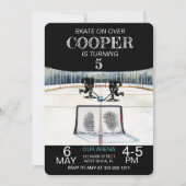 Invitation Thème de hockey Anniversaire (Devant)