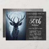 Invitation Thème de la chasse au stade 50e anniversaire Invit (Devant / Derrière)