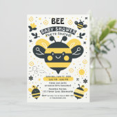 Invitation thème de la douche d'abeille (Debout devant)