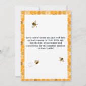 Invitation thème de la douche d'abeille (Dos)