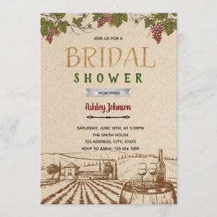 Invitation Thème de la douche de la mariée de la cave russe I