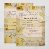 Invitation Thème de la Douche de Voyage de Mariage au cacao e (Devant / Derrière)