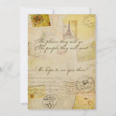 Invitation Thème de la Douche de Voyage nuptiale en cacao et (Dos)