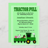 Invitation Thème de la ferme pour enfants Anniversaire Invita (Devant / Derrière)