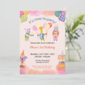 Invitation Thème de la fête Anniversaire de enfant (Debout devant)