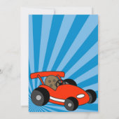 Invitation Thème de la fête d'anniversaire Go-Cart (Dos)