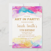 Invitation Thème de la fête de Bruxelles artistique pour enfa (Devant)