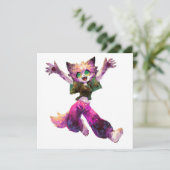 Invitation Thème de la fête de danse de chat (Debout devant)