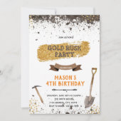 Invitation Thème de la fête de la ruée vers l'or (Devant)