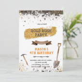 Invitation Thème de la fête de la ruée vers l'or (Debout devant)