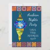 Invitation Thème de la fête des Lanternes des Nuits Arabes (Devant)
