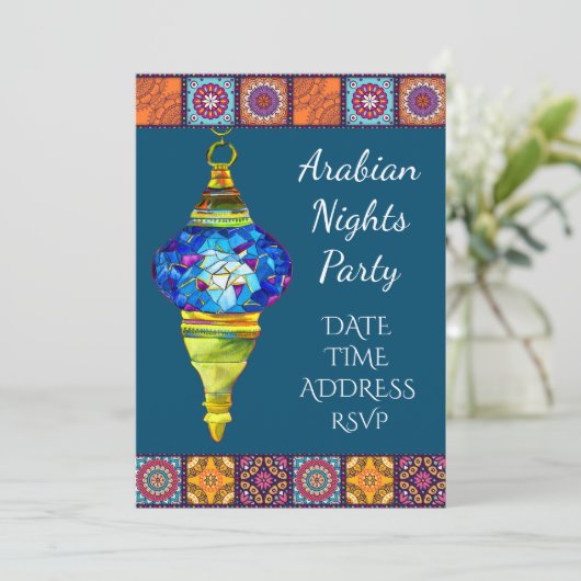 Invitation Thème de la fête des Lanternes des Nuits Arabes (Debout devant)