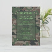 Invitation Thème de la fête du camouflage (Debout devant)