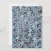 Invitation Thème de la fête du flocon de neige rustique (Dos)