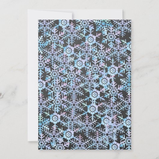 Invitation Thème de la fête du flocon de neige rustique (Dos)