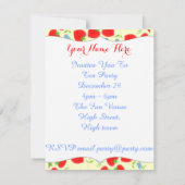 Invitation Thème de la Fraise et Thé de Crème (Dos)