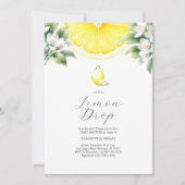 Invitation Thème de la goutte de citron bébé Douche Invitatio (Devant)
