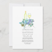 Invitation Thème de la Monnaie et du Boho Bleu Célébration de (Devant)