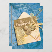 Invitation Thème de la plage en ivoire d'Aqua (Devant / Derrière)