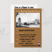 Invitation Thème de la prohibition des ruines des années 20 (Devant / Derrière)