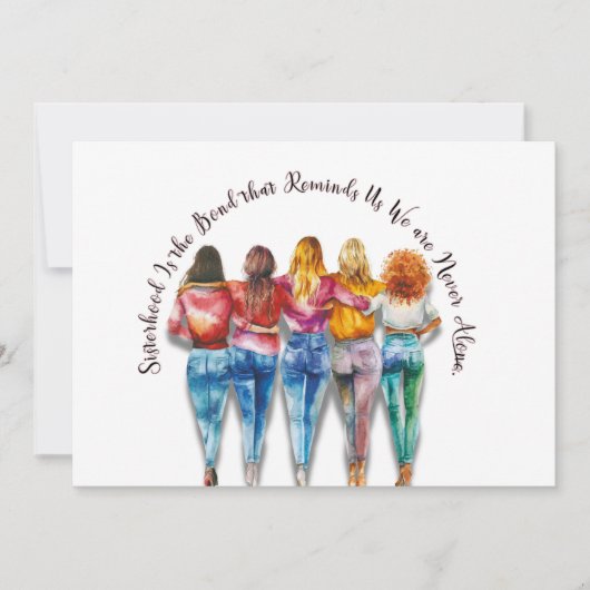 Invitation Thème de la Sisterhood (Devant)