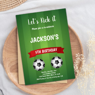 Invitation Thème de la soirée de football audacieux pour les 