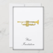 Invitation Thème de la trompette d'or (Devant)