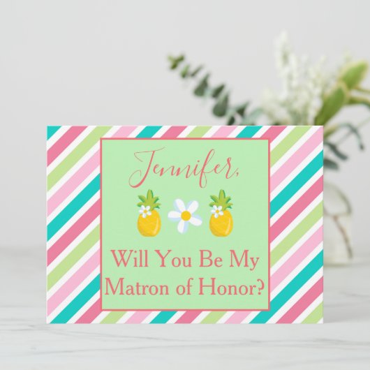Invitation Thème de l'ananas sur la proposition d'honneur de  (Debout devant)