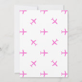 Invitation Thème de l'avion Anniversaire (Fille) (Dos)