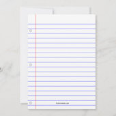 Invitation Thème de l'école du parti de retraite (Dos)