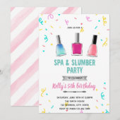 Invitation Thème de manucure et pédicure de spa mignon (Devant / Derrière)