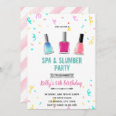 Invitation Thème de manucure pédicure de spa mignon (Devant / Derrière)