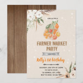 Invitation thème de marché de fermier bohème (Devant / Derrière)