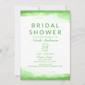 Invitation Thème de mariage chic aquarelle vert citron clair (Devant)