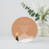 Invitation Thème de mariage désert en terre cuite (Debout devant)