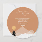 Invitation Thème de mariage désert en terre cuite (Devant)