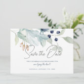 Invitation Thème de mariage d'hiver élégant Enregistrez la da (Debout devant)